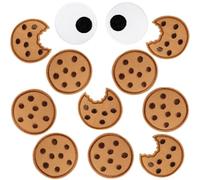 JOOTUEPO Toppa di abbigliamento del ricamo del biscotto, 12 pezzi toppe del biscotto DIY delle toppe del biscotto del ricamo del biscotto per cucire sulle toppe di carnevale