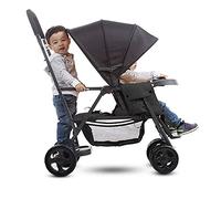 Joovy Caboose - Passeggino Doppio In Grafite Con Seggiolino E Da Pavimento, Colore:, Nero