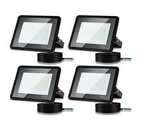Joparri 4x50W Faretto LED Da Esterno 3000K Bianca Caldo 4250LM Faretti a LED Fari Led da Esterno IP66 impermeabile, Interna ed Esterna per Giardino, Cortile, Patio, Garage