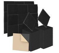 Jopassy 72 Pezzi Pannello Acustico Fonoassorbenti, Pannelli Fonoassorbenti, 2,5 x 30 x 30 cm, Fonoassorbente Acustico ad alta Densità,Pannelli Insonorizzanti per Studi di Registrazione, Blog