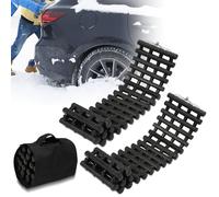 Jopassy Aiuto per la trazione, 2 pezzi di guida per l'avviamento dell'auto, 80 x 21 cm, con custodia, piastre di trazione per sabbia, neve, per auto, camion, fuoristrada