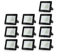 Jopassy Faretto LED per esterni, 10 x 100 W, impermeabile, 8500 lm, 6000 K, bianco freddo, IP66, per garage, capannoni, terrazze, spazio di lavoro, campo sportivo, prato, vialetto