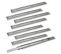 Jopassy Guide per cassetti 45 cm, portata 45 kg, con guide a sfera, 4 paia (8 pezzi), per cassetti, in acciaio zincato forte, guide per cassetti, estese, lunghezza 900 mm