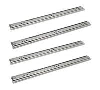 Jopassy Guide per cassetti 60 cm, portata 45 kg, con guide a sfera, 2 coppie (4 pezzi), per cassetti, in acciaio zincato forte, guide per cassetti, estese, lunghezza 1200 mm