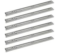 Jopassy Guide per cassetti 65 cm, portata 45 kg, con guide a sfera, 3 paia (6 pezzi), per cassetti, in acciaio zincato forte, guide per cassetti, estese, lunghezza 1300 mm