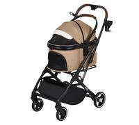 JoPet Passeggino per cani di piccola taglia e medlium, telaio in lega di alluminio, passeggino per cani, passeggino per gatti, carrelli pieghevoli, trasportino, pieghevole automatico con una mano,
