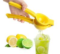 JOPHEK Spremiagrumi Manuale, Spremiagrumi Limone Manuale, Spremiagrumi Limone Lime Manuale in Acciaio Inox, Premi Agrumi Manuale, Spremi Limone per Cucina, Bar, Ristorante (Giallo)
