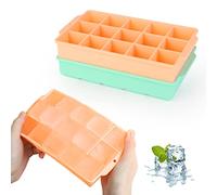 JOPHEK Stampo 30 Cubetti Ghiaccio Silicone, 2 Pezzi Quadrati Grandi 3,5cm per Cocktail, Whisky, Vino, Frutta, Puree di Frutta, Gelati