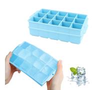 JOPHEK Stampo 30 Cubetti Ghiaccio Silicone, 2 Pezzi Quadrati Grandi 3,5cm per Cocktail, Whisky, Vino, Frutta, Puree di Frutta, Gelati