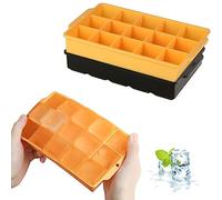 JOPHEK Stampo 30 Cubetti Ghiaccio Silicone, 2 Pezzi Quadrati Grandi 3,5cm per Cocktail, Whisky, Vino, Frutta, Puree di Frutta, Gelati