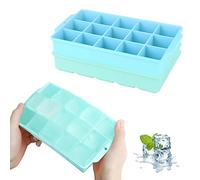 JOPHEK Stampo 30 Cubetti Ghiaccio Silicone, 2 Pezzi Quadrati Grandi 3,5cm per Cocktail, Whisky, Vino, Frutta, Puree di Frutta, Gelati