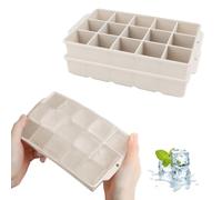 JOPHEK Stampo 30 Cubetti Ghiaccio Silicone, 2 Pezzi Quadrati Grandi 3,5cm per Cocktail, Whisky, Vino, Frutta, Puree di Frutta, Gelati