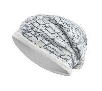 JOPHY & CO. Berretto 100% cottone Elastico e Lungo Unisex per Adulti Uomo Donna e Bambini Cappello in Stile Slouch Leggero cod.1213 (Bianco in Lettere, Adulto)