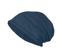 JOPHY & CO. Berretto 100% cottone Elastico e Lungo Unisex per Adulti Uomo Donna e Bambini Cappello in Stile Slouch Leggero cod.1213 (Blu Scuro, Adulto)