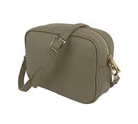 JOPHY & CO. Borsa a Tracolla Spalla in Vera Pelle con Frange e Chiusura Cerniera per Donne cod.5210 (Sabbia 5275, Large)