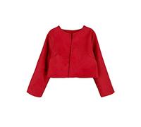 JOPHY & CO. Giacchetta Coprispalle Bambina Ecopelle a Maniche Lunghe (cod. 3071) (6 anni, Rosso)