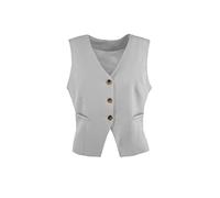 JOPHY & CO. Gilet Donna 3 Bottoni (cod. 7090) (M, Grigio Chiaro)
