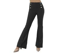 JOPHY & CO. Pantalone Donna Campana a Zampa di Elefante (cod. 6648) (L, Nero)
