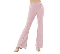 JOPHY & CO. Pantalone Donna Campana a Zampa di Elefante (cod. 6648) (M, Rosa)