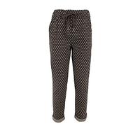 JOPHY & CO. Pantalone Donna Paper Bag A (cod. 2999) (Pois Fango, XL)