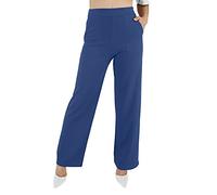 JOPHY & CO. Pantalone Tuta Cabana con Tasche Donna Leggero Comodo a Zampa Larga Elastico in Tessuto (cod. 6503) (Royal, M)
