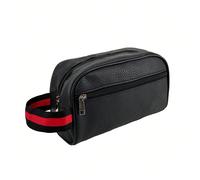 JOPHY & CO. Pochette Uomo da Polso in Pelle, Beauty Case, trousse da viaggio, Borsello piccolo a mano con cinturino 1- Pochette Portatutto: La dimensione [ 20x8x10 ]cm del nostro borsa da viaggio si a