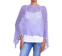 JOPHY & CO. Poncho Donna Rete Effetto a Maglia (cod. 1511) (2XL, Lilla)