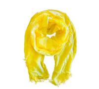 Sciarpa Donna Uomo Elegante Leggera Morbida a Stola Rettangolare in Fibra di Bambù a Tinta Unita o Fantasia Colori (Giallo)