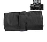 jopiuieo Borsa per pennelli da trucco arrotolabile, borsa per cosmetici da donna, custodia portatile, borsa per riporre pennelli cosmetici, Nero , Refer to description, Unisex