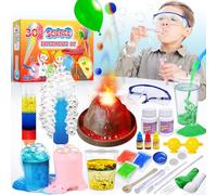 JOPSHEEN 30+ kit di esperimenti scientifici per bambini, Idee regalo di compleanno per bambini e bambine, set di chimica, palla rimbalzante, vulcano, strumenti scientifici