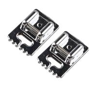 Jopto 2 Pezzi Piedino per cuciture dritte a 5 scanalature compatibile con la maggior parte delle macchine da cucire domestiche a scatto a gambo basso Singer, Brother, Babylock, Euro-Pro, White