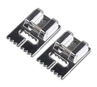 Jopto 2 Pezzi Piedino per cuciture dritte a 7 scanalature compatibile con la maggior parte delle macchine da cucire domestiche a scatto a gambo basso Singer, Brother, Babylock, Euro-Pro, White