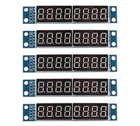 Jopto 5 Pezzi Modulo a 8 Cifre a 7 Segmenti 7219 Modulo Display a LED a Tubo a Segmenti Digitali a 8 Bit Supporta Porte I/O in Cascata a Otto bit Compatibile con Arduino MCU / 51 / AVR / STM32