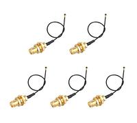 Jopto 5 pz 10 cm/4 pollici Lunghezza RP-SMA Maschio Paratia a U.FL RF 0.81 IPX-4 MHF4 Mini PCI Pigtail Antenna Nero Cavo WiFi IPX Connettore di prolunga per Mini PCI a PCIE Card Wireless LAN WLAN
