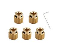 Jopto 5 Pz Stampante 3D Estrusore Accessori Ruota Ingranaggio Ottone per MK7 MK8 Estrusore 40 Denti Alesaggio 5mm Luce e 1 Pz 1,5mm Chiave per Stampante 3D