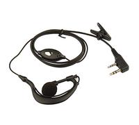 Jopto Auricolare a forma di G di sicurezza della polizia Inline PTT Mic Microfono Clip-Ear Walkie-talkie Auricolare 2-Pin Jack Per Baofeng Wouxun 2 vie Dual Channel con clip
