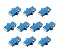 Jopto LC Adattatore monomodale in fibra ottica LC femmina a LC femmina UPC Duplex monomodale fibra ottica accoppiatore di rete adattatore connettore Internet con pannello di montaggio, 10 Pezzi