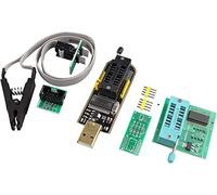 Jopto Programmatore USB CH341,Adatto per Chip di Serie FLASH 24 e 25,con Clip di Prova SOP8 + Adattatore da 1,8 V