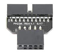 Jopwkuin Adattatore USB 2.0 da 9 Pin a USB 3.0 19P Convertitore Durevole per Scheda Madre del Computer 1x Adattatore per Uso a Lungo Termine (PH23A)