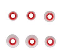 Jopwkuin Auricolari Tappi per le Orecchie di Ricambio per Isolamento Acustico Morbido per Buca Sonora, 3 Dimensioni vestibilità Comoda, Adatti per la Maggior Parte degli Auricolari 6 Pezzi (Rosso