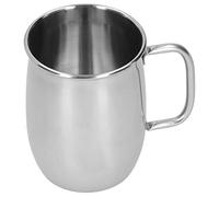 Jopwkuin Bicchieri da Birra-Tazze in Acciaio Inossidabile da 1 Litro con Manico, Tazze da Caffè a Doppio Strato in Argento Personalizzate per Tazze da Acqua per Feste