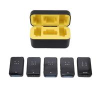 Jopwkuin Microfono Lavalier Wireless Portatile, Segnale Stabile Antivento, Microfono da Bavero per Interviste Al Computer, Distanza di Trasmissione 2.4G 80 M, 5 Microfoni per la Registrazione Video