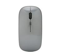 Jopwkuin Mouse da Gioco Retroilluminato a Colori Muto Ricaricabile Wireless 2.4G per Computer Portatile Vista Materiale ABS (Grigio scuro)