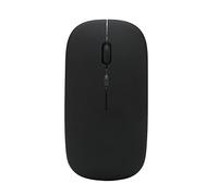 Jopwkuin Mouse da Gioco Retroilluminato a Colori Muto Ricaricabile Wireless 2.4G per Computer Portatile Vista Materiale ABS (Nera)