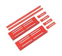 Jopwkuin Pedali Laterali in Metallo RC Durevoli Che Offrono un Controllo Stabile per il Cingolato RC SCX10 1/8 1/10 con Design Regolabile (Rossa)