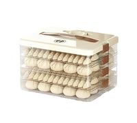 Jopwkuin Scatola per Ravioli Dal Design a Strati Forniture da di Grande capacità Scatola Portaoggetti per Ravioli in Plastica Trasparente Pregevole Fattura per i Viaggi (4 strati)