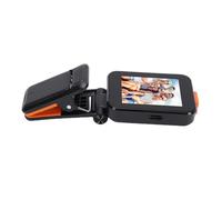 Jopwkuin Schermo per Selfie del Telefono Proiezione HD con Schermo Trasparente Visualizzazione in Tempo Reale con Morsetto per Streaming Live della Fotocamera Posteriore da 2 Pollici per la (Nera)