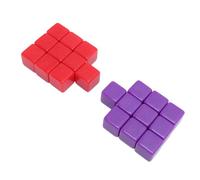 Jopwkuin Set di Dadi Vuoti Personalizzabili da 16 Mm Cubi di Plastica Durevoli, Dadi a Sei Facce da 20 Pezzi per Giochi da Tavolo, Giochi di Matematica, Dimensioni Portatili Leggere, Colore Rosso