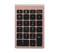 Jopwkuin Tastierino Numerico Bluetooth, Tastierino Numerico a 22 Tasti Estensioni della Tastiera Numerica Multifunzione Tastierino Numerico Bluetooth con Tasti Freccia per Laptop e Desktop(Oro rosa)