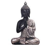 JORAE Statua di Buddha seduto, buddismo thailandese, per meditare, per casa e giardino, scultura decorativa in preghiera, statuette da collezione, 24,1 cm, poliresina